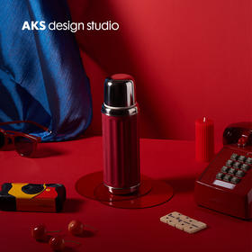 香港AKS不锈钢保温杯苏尼翁复古杯大容量 红色