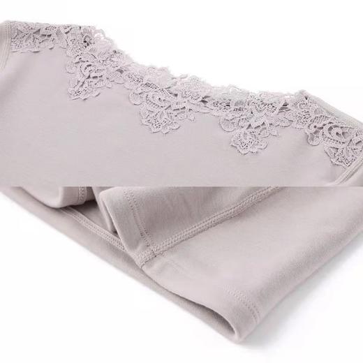 安莉芳女士一字领蕾丝打底上装秋冬修身加厚美体暖衣ED00200 商品图4