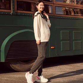 【快乐屋】B4F   快乐屋孕妇罗纹针织复合加绒慢跑裤6212610