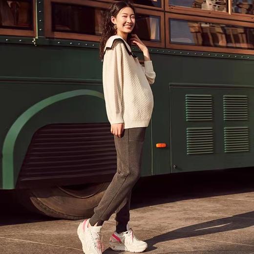 【快乐屋】B4F   快乐屋孕妇罗纹针织复合加绒慢跑裤6212610 商品图0