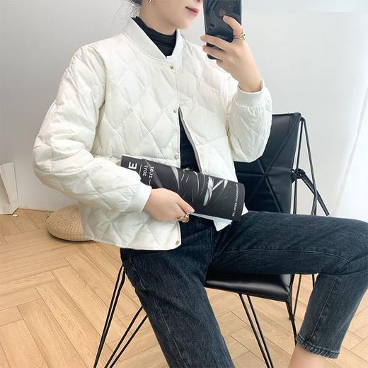 【轻薄羽绒款女短款】韩版简约时尚小个子棒球服秋冬季潮流上衣 商品图2