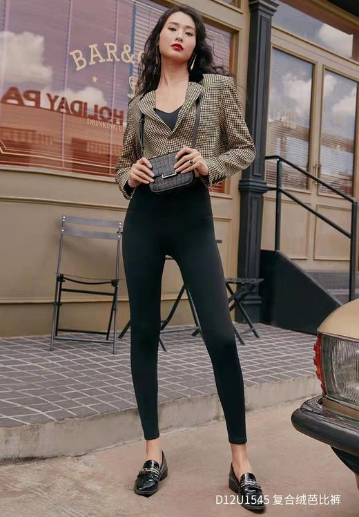 复合绒芭比裤 保暖裤 棉裤 打底裤 提臀收腹 塑性抗寒裤D12U1545 商品图4