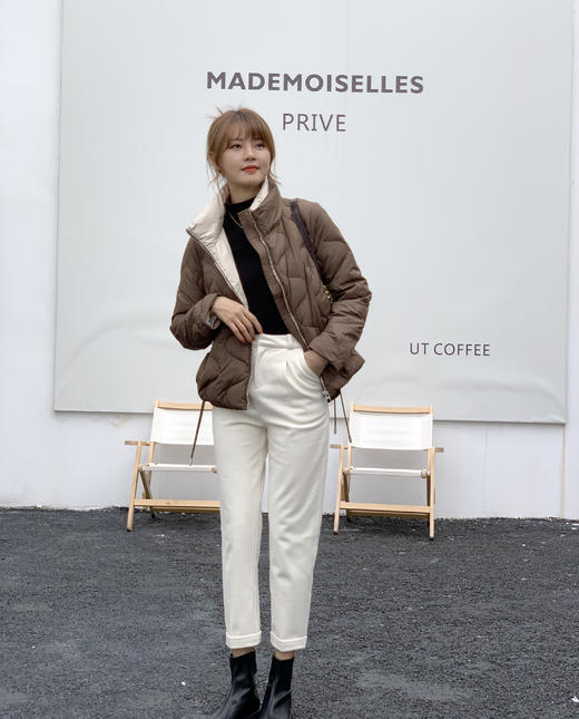 【百图lulu私服】【毛呢裤】九分裤 高腰显瘦直筒宽松  毛呢裤  烟管裤 商品图12