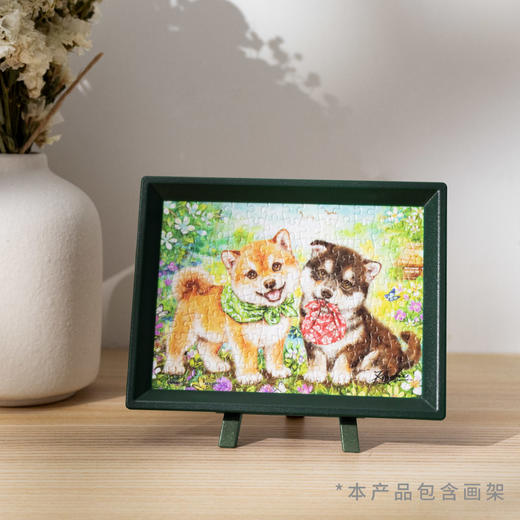 【折扣商品 不退不换】150片 迷你拼图 塑料拼图 P1421 Kayomi - 柴犬宝宝出任务（配小画框） 商品图2