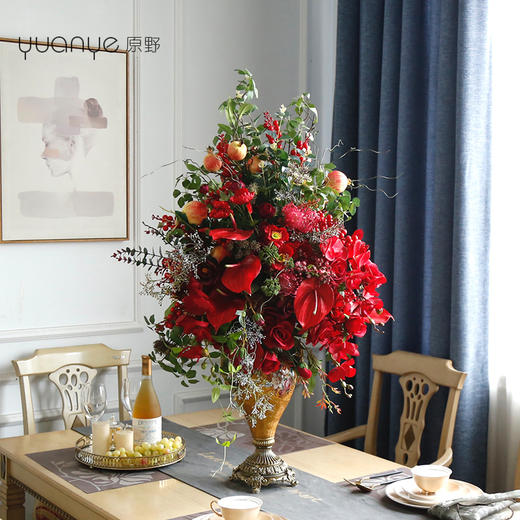 高档仿真花假花欧式美式摆设客厅餐桌花摆花酒店家居装饰花艺摆件 商品图0