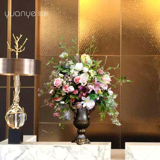 高档仿真花假花欧式美式摆设客厅餐桌花摆花酒店家居装饰花艺摆件 商品图4
