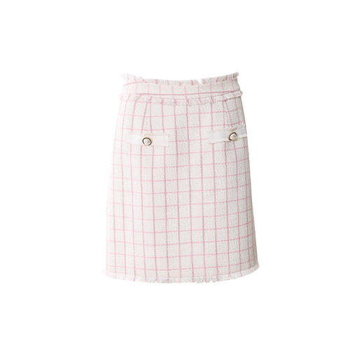 EITIE爱特爱春季新款格子半身裙时尚气质洋气A字高腰显瘦短裙A2206903 商品图4