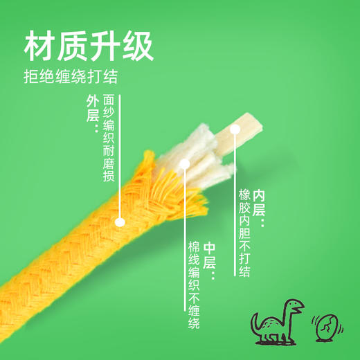 mideer弥鹿儿童跳绳幼儿园初学大班专用小学生3岁5岁宝宝竹节绳子 商品图3