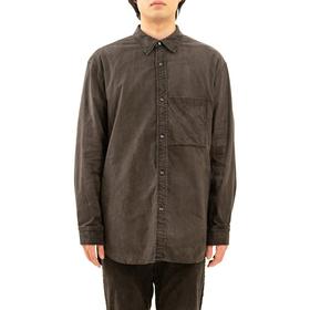 日本 KUON Regular Collar Shirt 职人制天然染色 有机棉墨染衬衫