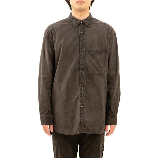 日本 KUON Regular Collar Shirt 职人制天然染色 有机棉墨染衬衫 商品图0