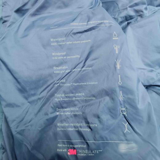 -20℃无压力北欧Rains高端到顶3M新雪丽中长款防风防水加厚棉衣 商品图13