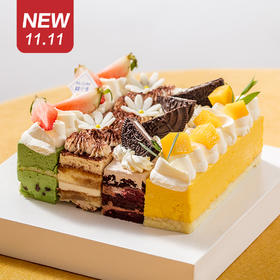 仅此一天秒杀新品【欢乐四重奏】一个蛋糕四种口味，每一种都经典（福州）