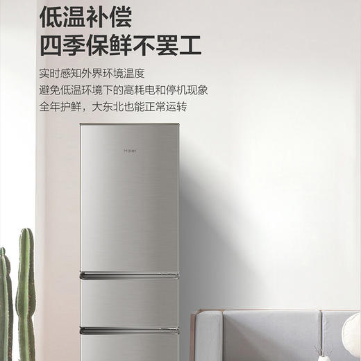 海尔（Haier)三门小型家用宿舍租房冷藏冷冻小冰箱 海尔215升 商品图1