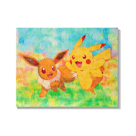 366片 无框平面拼图 HN1042 彩纹漆皮卡丘&伊布