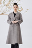  双排扣水波纹羊绒呢女长大衣 SJF92W821A 商品缩略图0