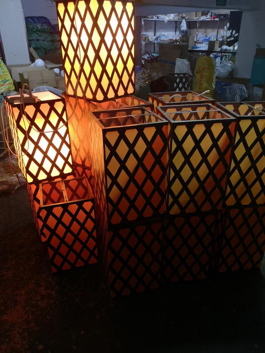 方型中式网格灯笼（运费自理） 商品图1