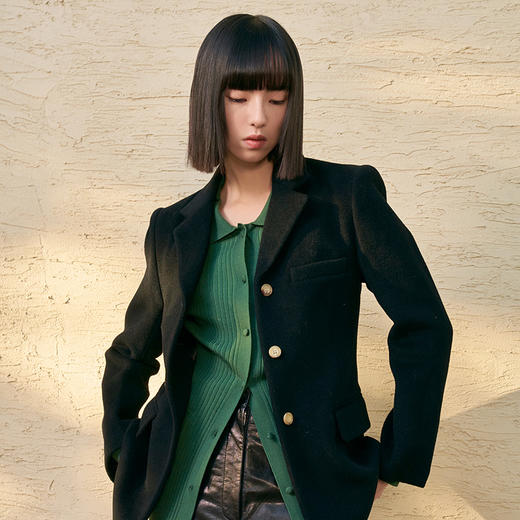 【99元/2件任选|不退换】BE073夕又米 澳洲精纺羊毛两色西服套装女冬季 商品图3