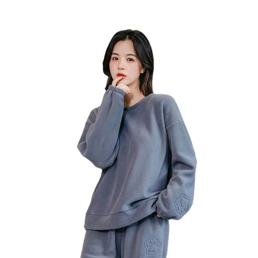 【秋冬新款摇粒绒情侣保暖睡衣 双面澳粒绒猫爪套装】居家休闲范，双面澳粒绒，保暖堪比羽绒热度，体验轻薄保暖，情侣款式随心挑选 商品图7