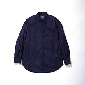 日本 KUON Regular Collar Shirt 职人制天然染色有机棉蓝染衬衫