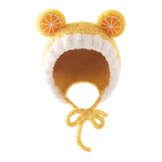 【柔软保暖 防风防寒】儿童帽子韩国秋冬新款可爱水果婴儿胎帽超萌宝宝保暖毛绒帽子 商品图4