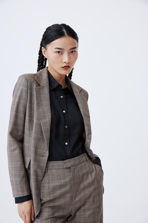 千鸟格羊毛女西服 SJF93W364N 商品图0