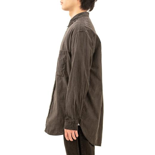 日本 KUON Regular Collar Shirt 职人制天然染色 有机棉墨染衬衫 商品图1