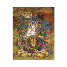 【折扣商品 不退不换】2000片 平面拼图 塑料拼图 H2470 大渣熊- 送猫观音