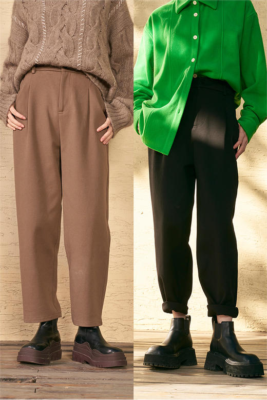 【99元/2件任选|不退换】/BP630夕又米 高腰万搭直筒西装裤休闲裤女冬季 商品图1