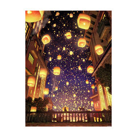 1200片 平面拼图 塑料拼图 H2412 ペい - 天灯之夜