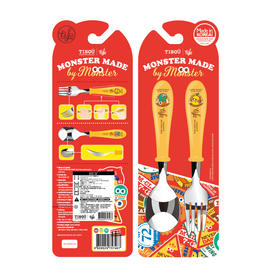 TISO?? MONSTER 儿童不锈钢学习训练勺叉2件套