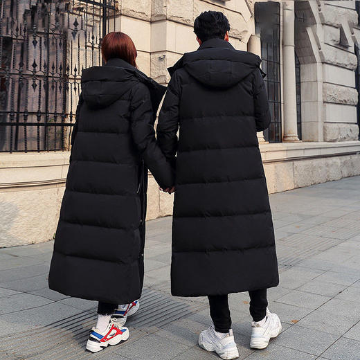 TZF-YLBX211106 情侣时尚气质宽松过膝加厚保暖羽绒服外套 商品图3