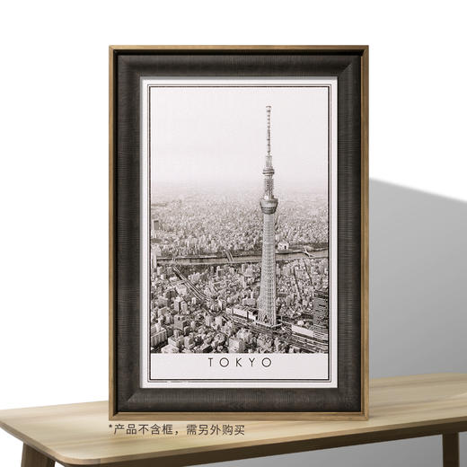 【折扣商品 不退不换】1000片平面拼图 塑料拼图 H2613 黑与白系列-城市风景,东京 商品图1