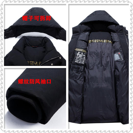 TZF-YLBX211106 情侣时尚气质宽松过膝加厚保暖羽绒服外套 商品图4