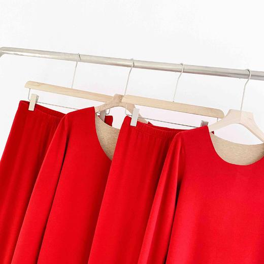 【鸿运吉祥】德绒男女成人款新年红秋冬内衣套装 商品图1