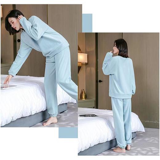 【秋冬新款摇粒绒情侣保暖睡衣 双面澳粒绒猫爪套装】居家休闲范，双面澳粒绒，保暖堪比羽绒热度，体验轻薄保暖，情侣款式随心挑选 商品图3