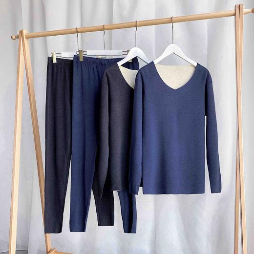 德绒成人款男女保暖内衣套装 商品图1