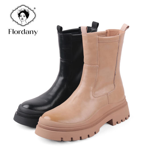 弗洛丹尼2021圆头厚底时尚女鞋D216765 商品图0