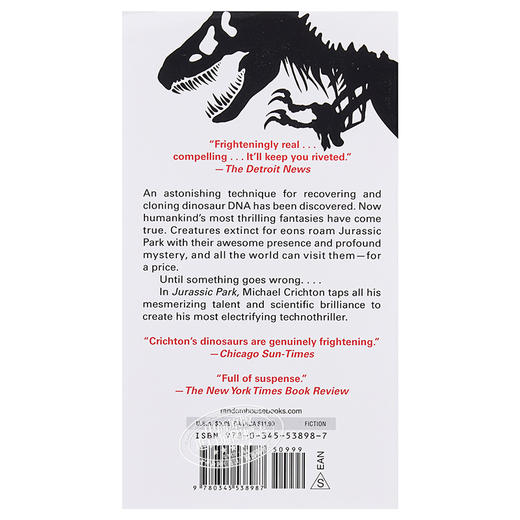 【中商原版】侏罗纪公园 英文原版 Jurassic Park 1 豆瓣高分 迈克尔 克莱顿 Michael Crichton 恐龙 同名热门电影小说 商品图1