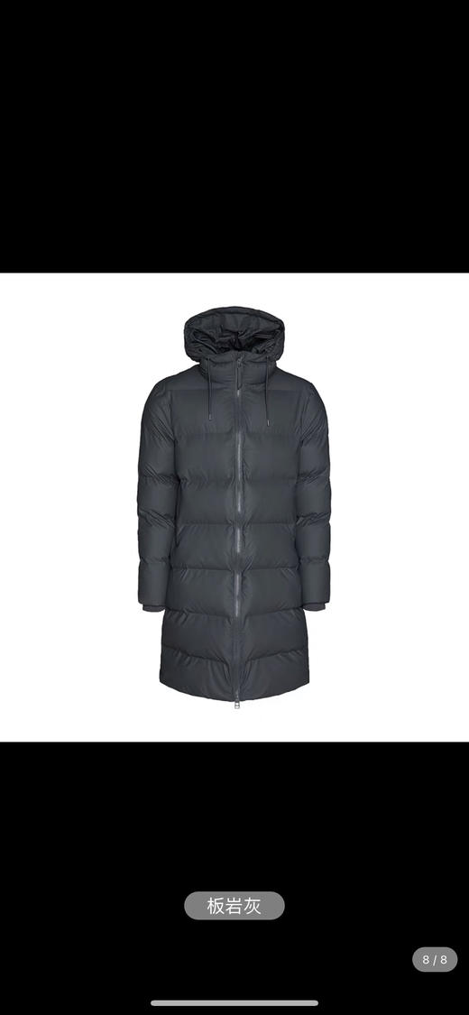 -20℃无压力北欧Rains高端到顶3M新雪丽中长款防风防水加厚棉衣 商品图2