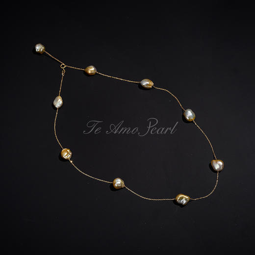 【律动】系列南洋金珠Keshi九珠链 商品图2