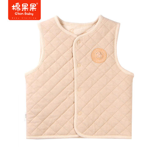 棉果果秋冬季新疆彩棉男童女童绗棉马夹M401171117608 商品图0