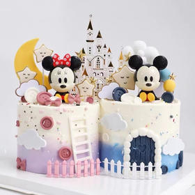 【双拼米奇蛋糕】叮当CAKE爆款生日蛋糕-鲜果奶油蛋糕