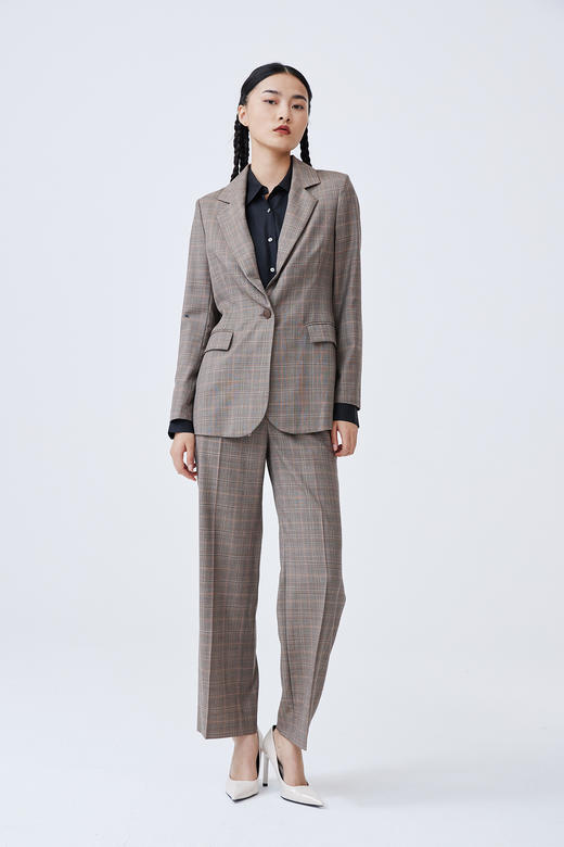 千鸟格羊毛女西服 SJF93W364N 商品图1