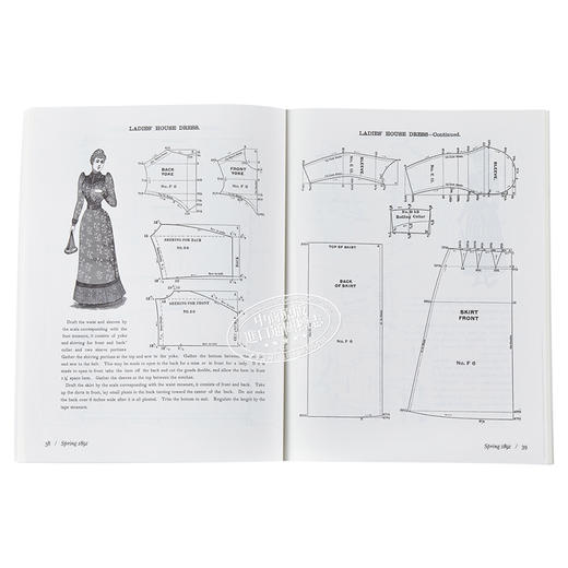 【中商原版】59 Authentic TurnoftheCentury Fashion Patterns 进口艺术 女装服装设计细节裁剪纸样制版 商品图4