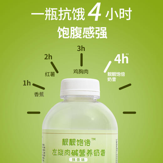 买2送1 靓靓饱倍左旋肉碱营养代餐奶昔黑芝麻白桃抹茶轻食即冲饮50克*6瓶 商品图3