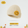 秋冬新款韩版可爱卡通笑脸针织毛线帽保暖儿童帽糖果色宝宝帽子 商品缩略图5