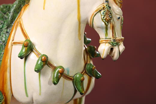 高水旺大师作品 唐三彩马摆件 白龙驹 商品图1