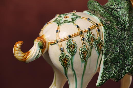 高水旺大师作品 唐三彩马摆件 白龙驹 商品图2