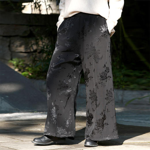 2021秋冬新款提花棉裤休闲裤宽松阔腿裤V211198。 商品图1