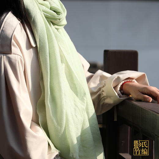 竹染围巾——80支纯羊毛 商品图0